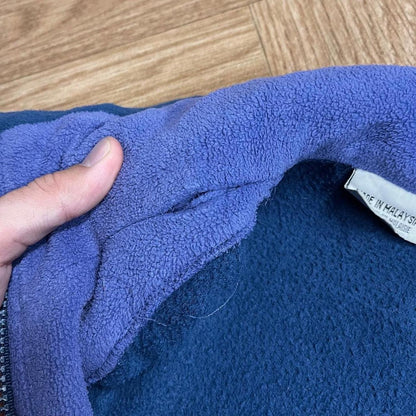 Vintage Colombia tech fleece boxy fit blue Women's full zip autumn adjustable technical fleece