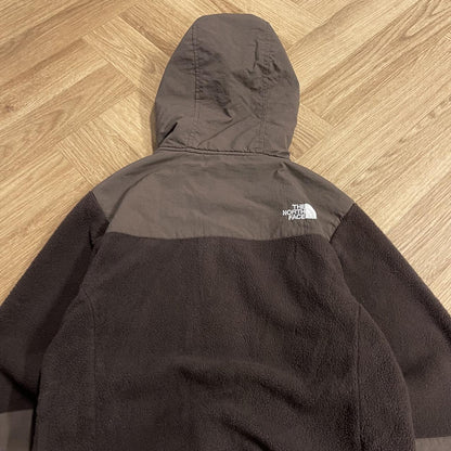 North Face Denali fleece brown Women's TNF full zip hooded paneled autumn technical Polartec fleece
