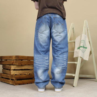 Blue embroidered Rocawear jeans W36L32 y2k style denim rap skate