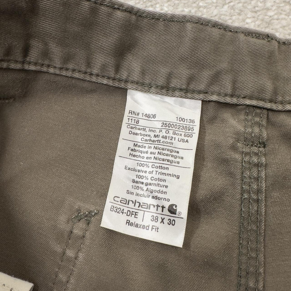 Carhartt carpenter pants relaxed y2k green Loose straight leg skater style workwear pants