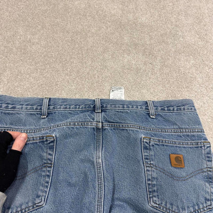 Vintage baggy Y2K Carhartt denim jeans blue Loose flannel lined skate style workwear pants