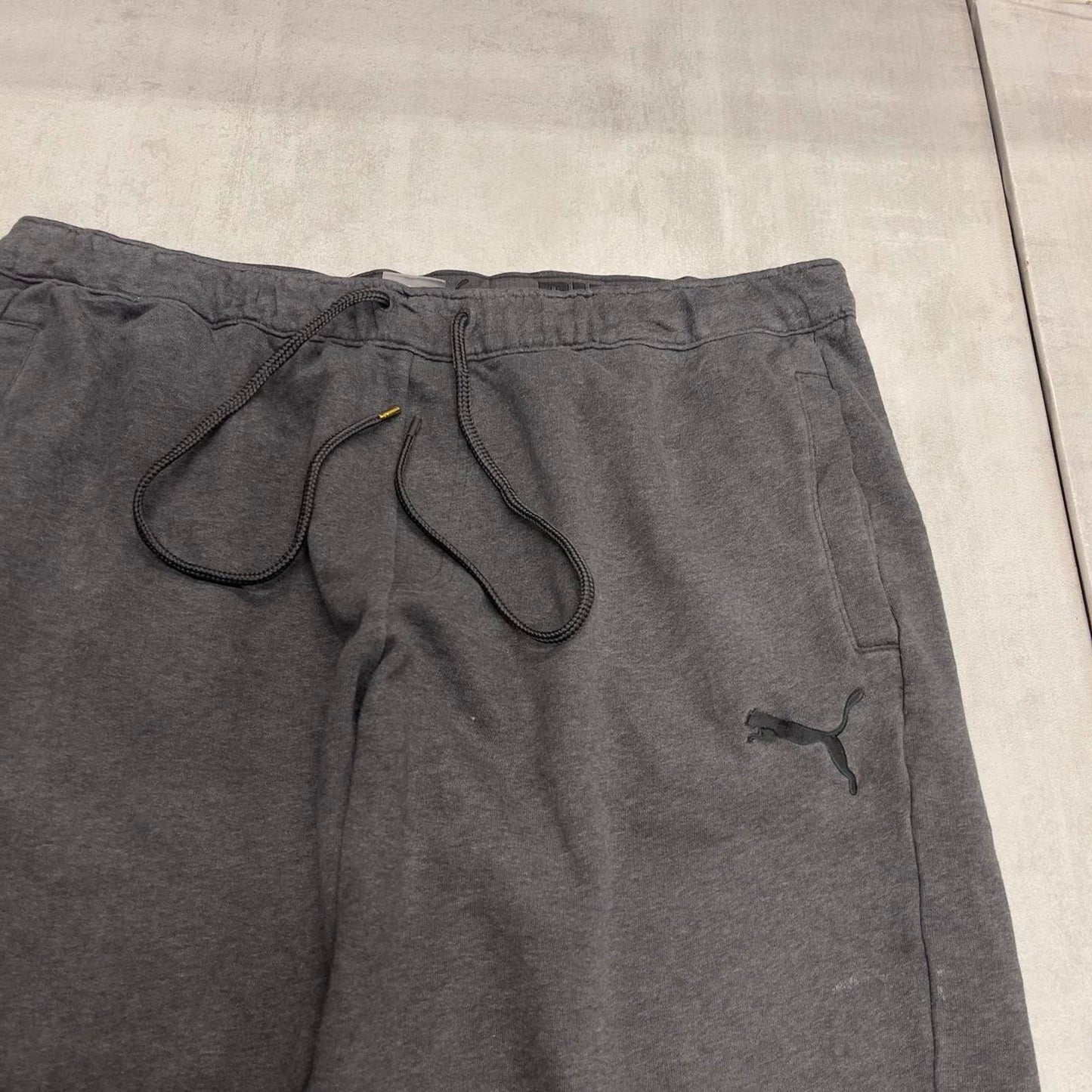 Y2k Puma tracksuit bottoms XXL men's grey joggers sports gym wear casual streetwear trackies comfort