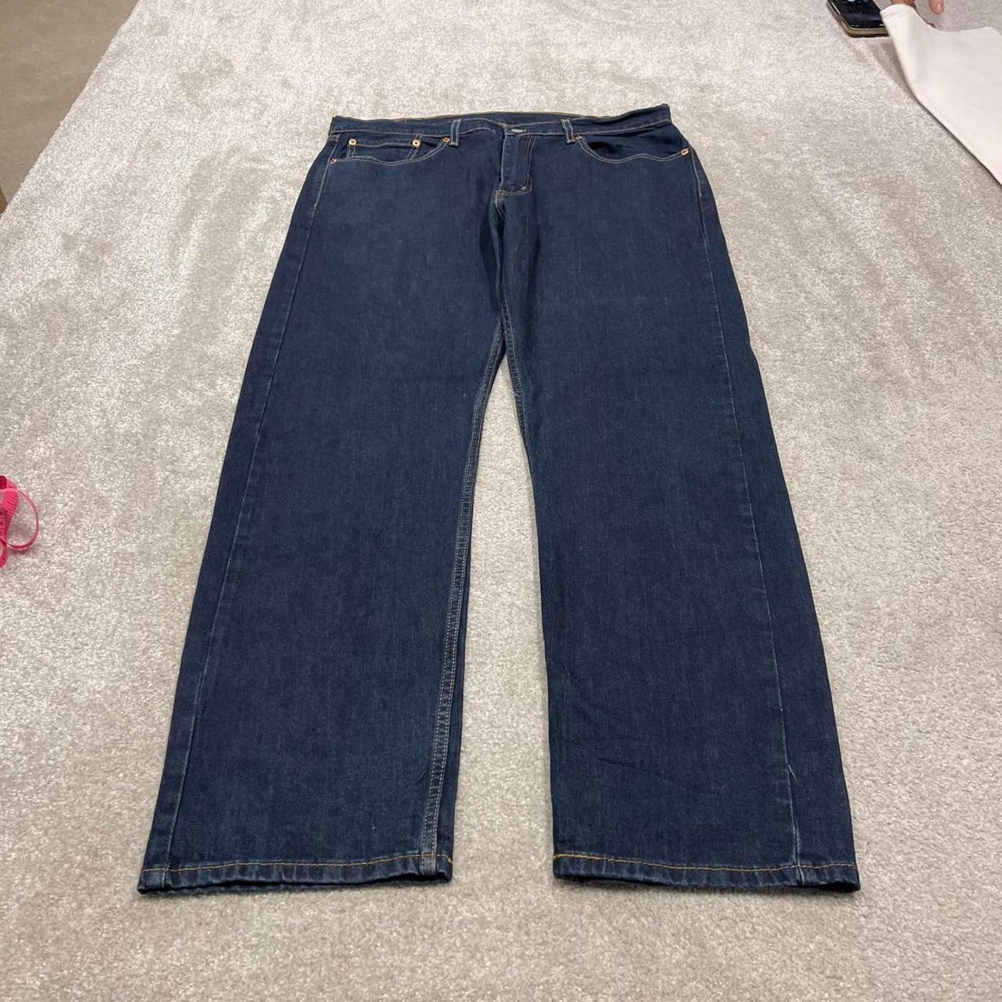 Levis 505 jeans y2k 90s style W38L32 red tab logo 5 pocket blue denim pants skater