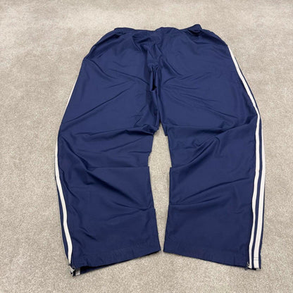 Navy baggy Adidas trackies 2XL baggy y2k style sportswear track pants side stripe design