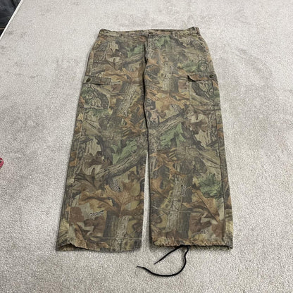 Ranger baggy Advantage camo cargo pants Y2K L khaki Tree leaf camouflage pattern