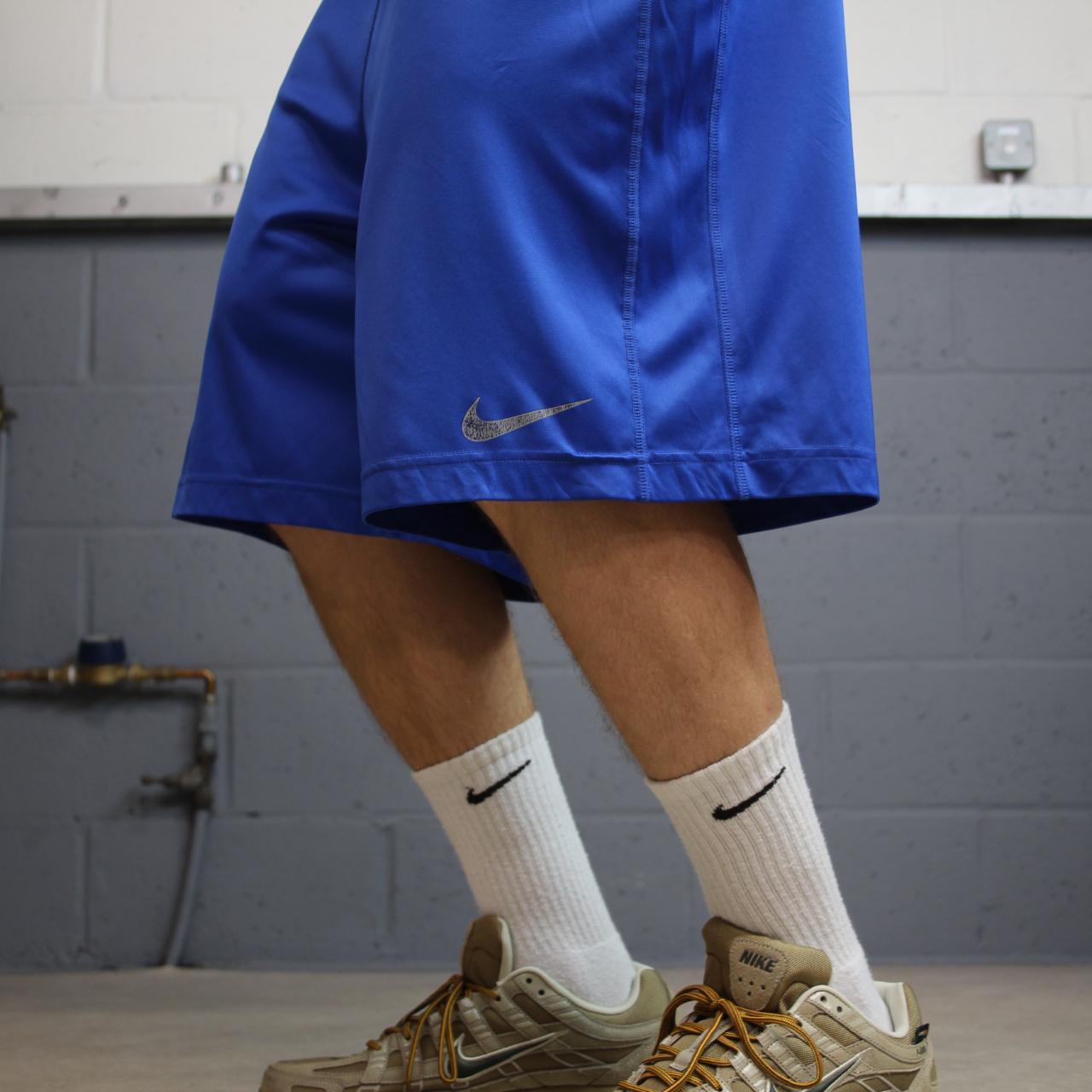 Nike sports shorts y2k loose blue Dri-Fit comfy floaty summer gym shorts