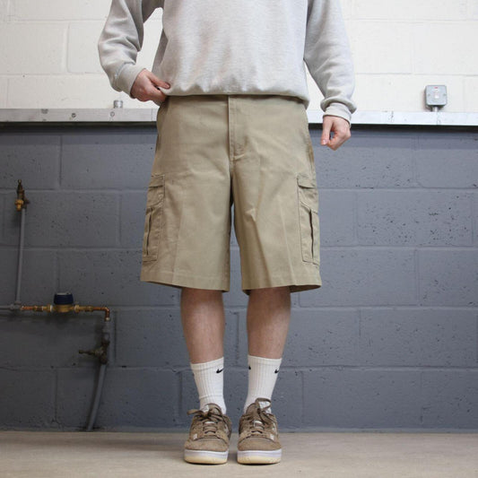 Y2K Dickies baggy cargo shorts skater khaki Loose chino style summer festival shorts