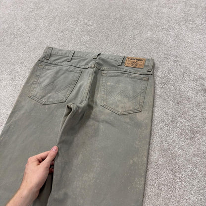 Wrangler straight leg workwear jeans y2k green