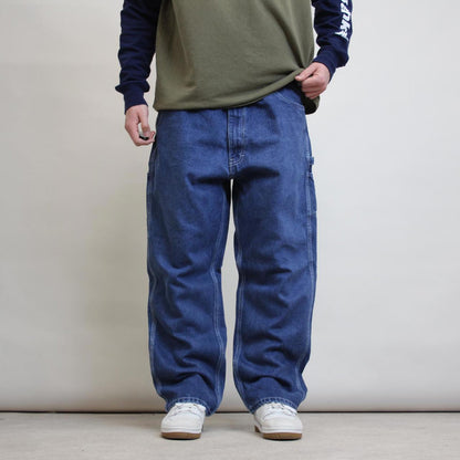 Denim carpenter skate jeans W42L29 loose Blue Real Work Wear cargo pants