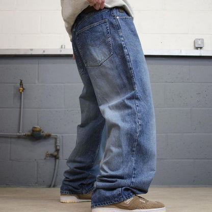 Tuff baggy jeans W36L32 loose wide leg blue denim y2k style skater pants casual wear autumn