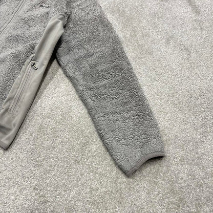 00s Columbia technical fleece M women's grey full zip up y2k teddy bear style autumn