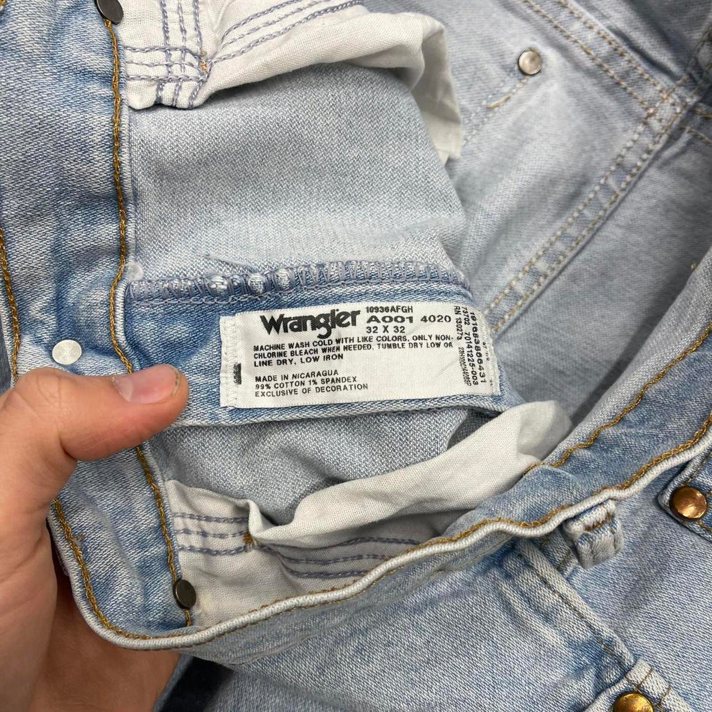 Vintage Y2K Wrangler jeans light wash blue Straight leg 00s style pants cowboy style
