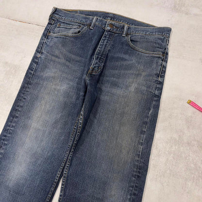 Blue Levis 505 jeans W36L30 blue loose straight leg y2k style pants red tab logo