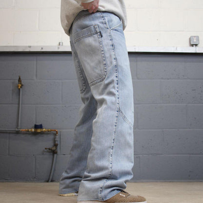 Vintage y2k baggy jeans W34L32 Six Jeans loose wide leg blue denim skater pants deep pocket