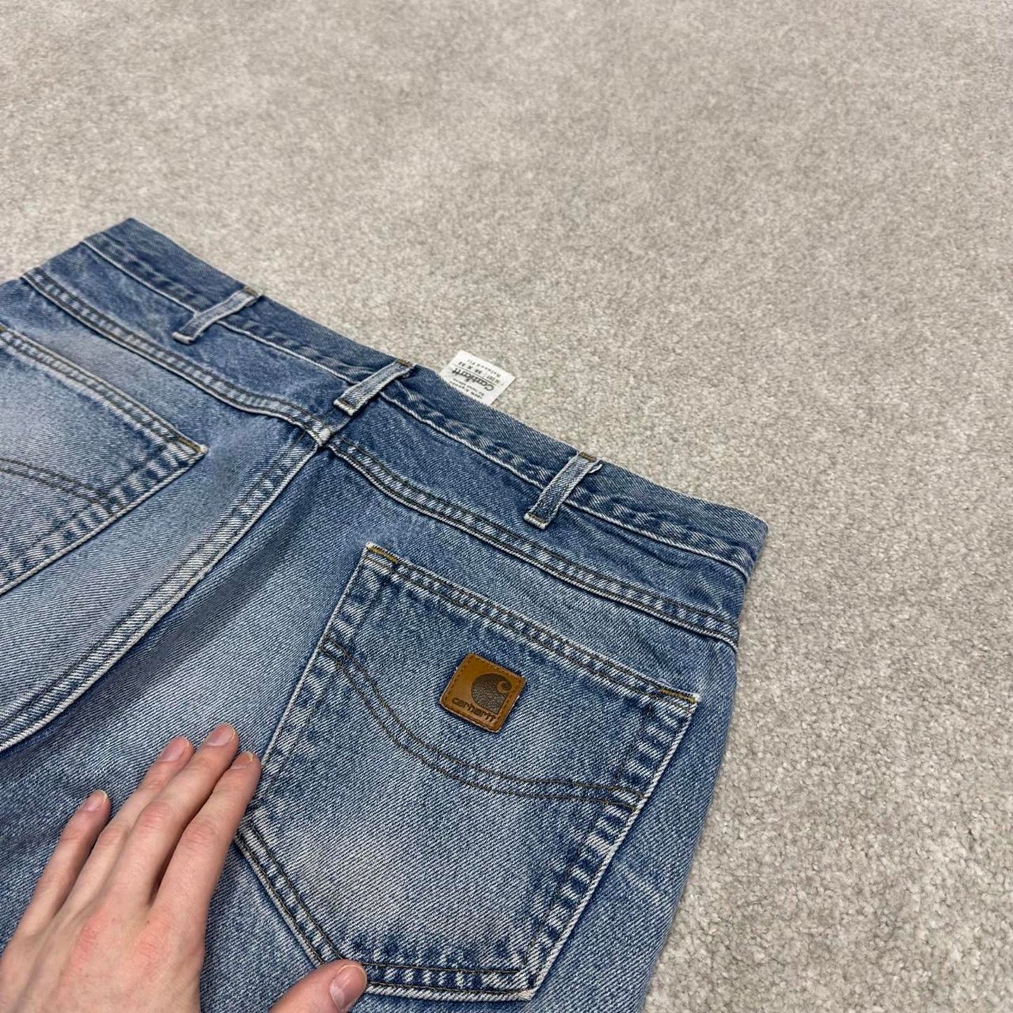 Y2K vintage Carhartt denim jeans blue Loose relaxed fit skate style workwear pants
