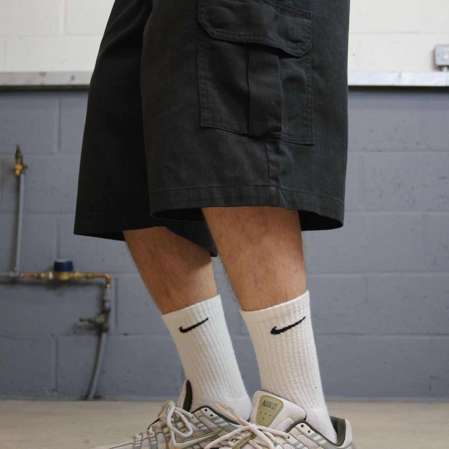 Dickies baggy cargo shorts chino black Twill skater style shorts wide loose leg