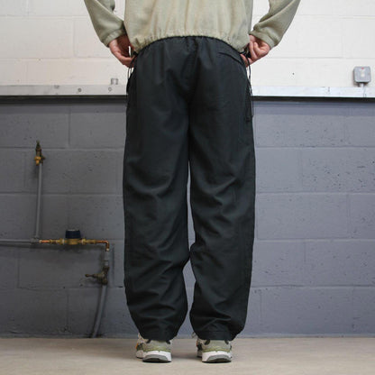 Y2k Nike tracksuit bottoms charcoal grey Loose mesh lined embroidered track pants