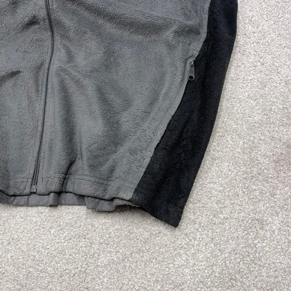 Grey Columbia technical fleece gilet XXL full zip up y2k style autumn 2 tone