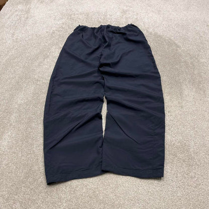 Y2k baggy Adidas tracksuit bottoms navy Loose floaty drawstring track pants embroidered logo