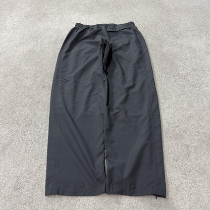 Y2K baggy Nike tracksuit bottoms grey L Fleece lined swoosh logo track pants