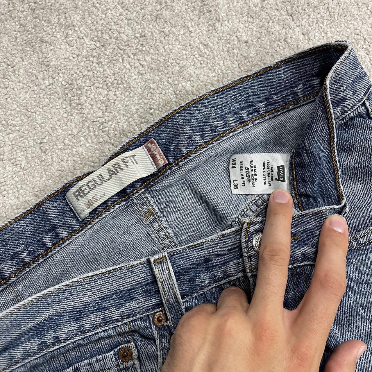 Levi's 505 straight fit jeans y2k blue Regular straight leg denim pants red tab logo