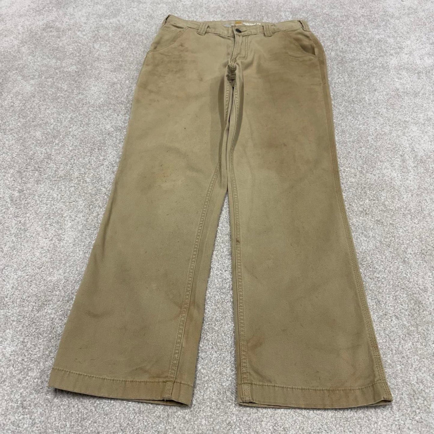 00s Carhartt carpenter pants tan W31L30 90s skater style relaxed fit cargos