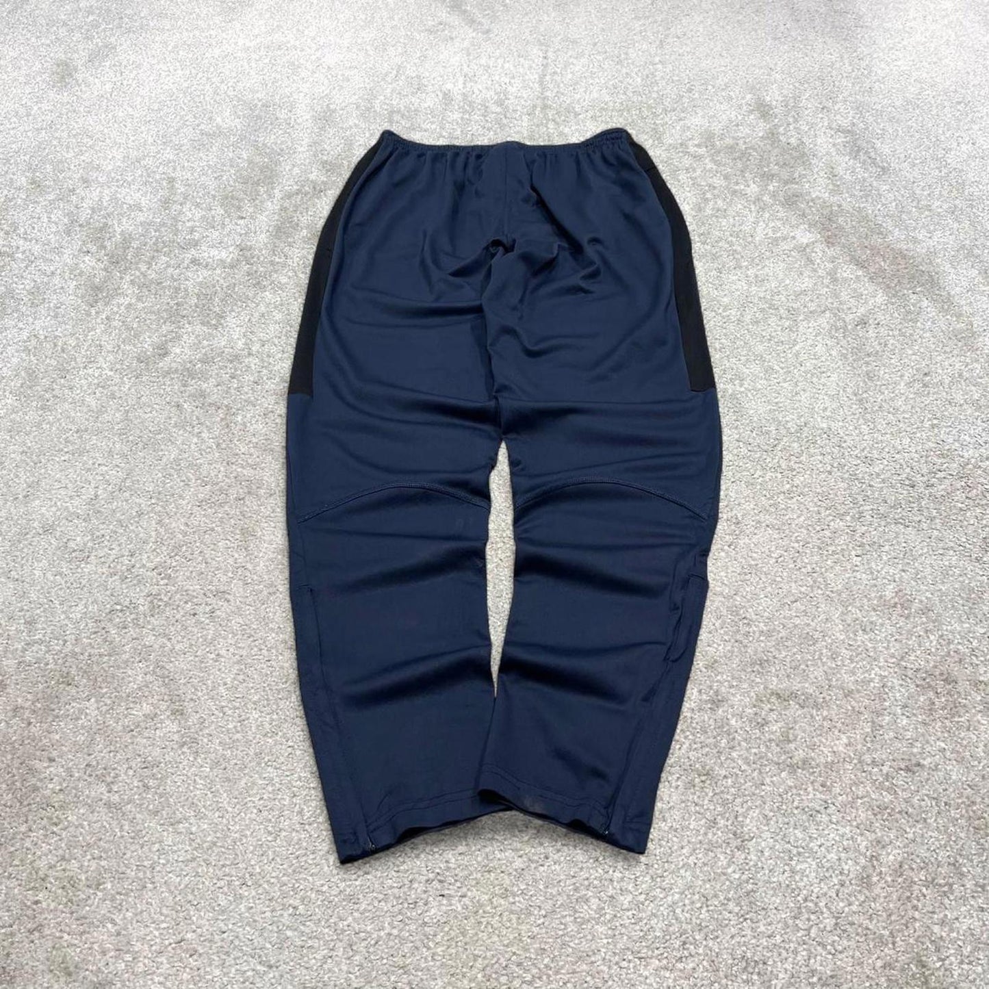 Vintage y2k Nike tracksuit bottoms navy Lightweight swoosh logo running track pants