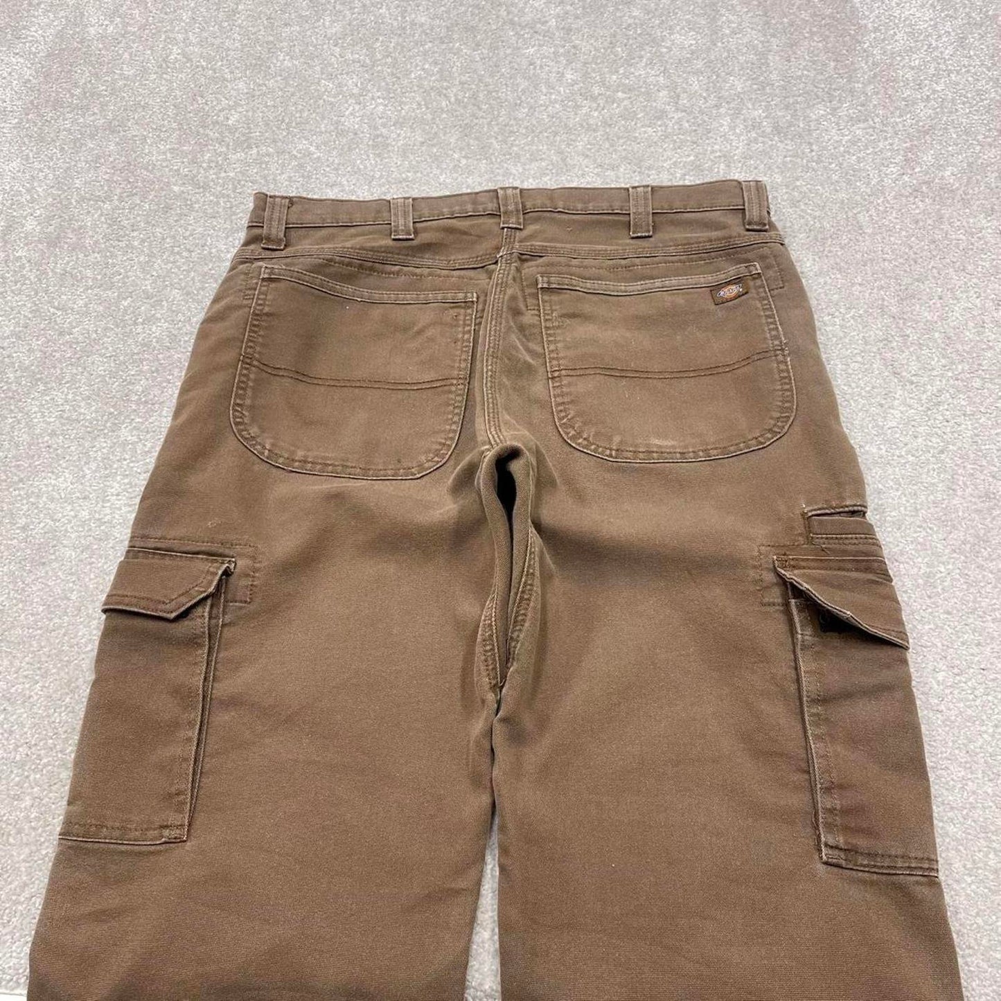 Y2K baggy Dickies double knee work pants brown Canvas skater style cargo carpenter jeans