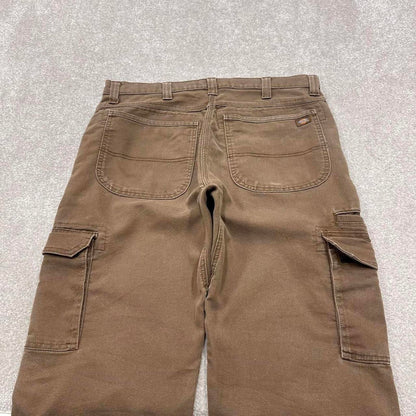 Y2K baggy Dickies double knee work pants brown Canvas skater style cargo carpenter jeans