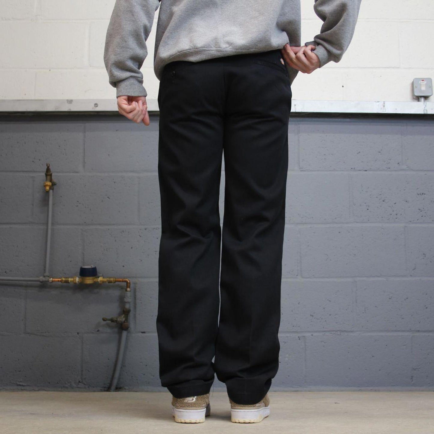 Y2K Dickies work pants black Slim straight chino style skate trousers