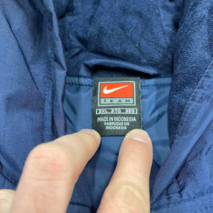 00s Nike jacket y2k style 3XL men's navy full zip padded windbreaker coat technical