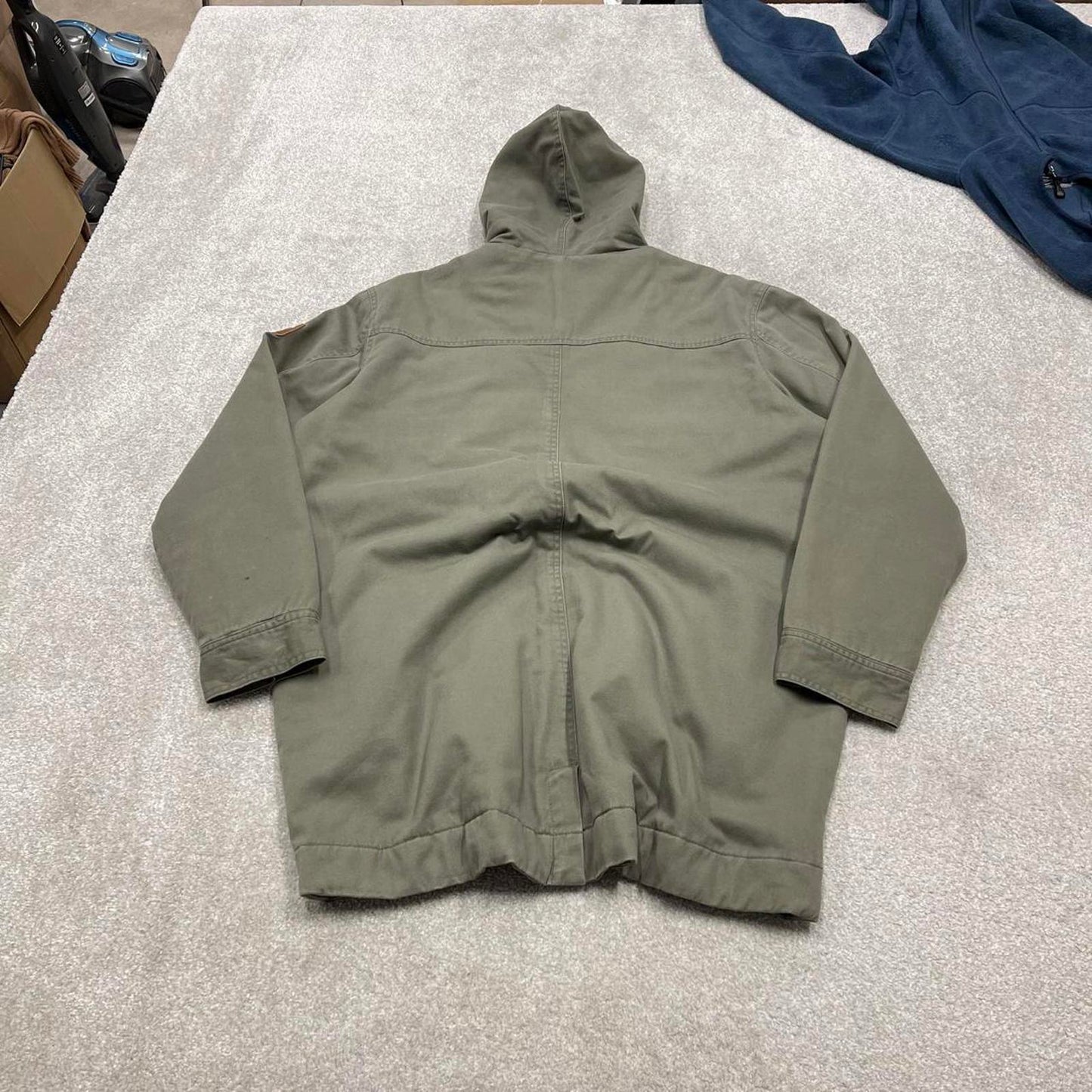 00s Quiksilver technical parka jacket XL men's green y2k style hooded Sherpa lined coat