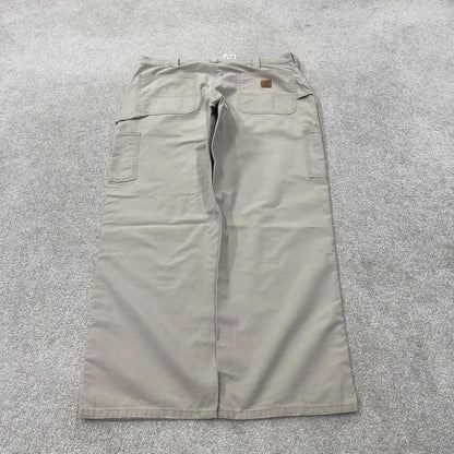 baggy vintage Carhartt carpenter pants beige y2k Loose leg 2000s style skater workwear cargos