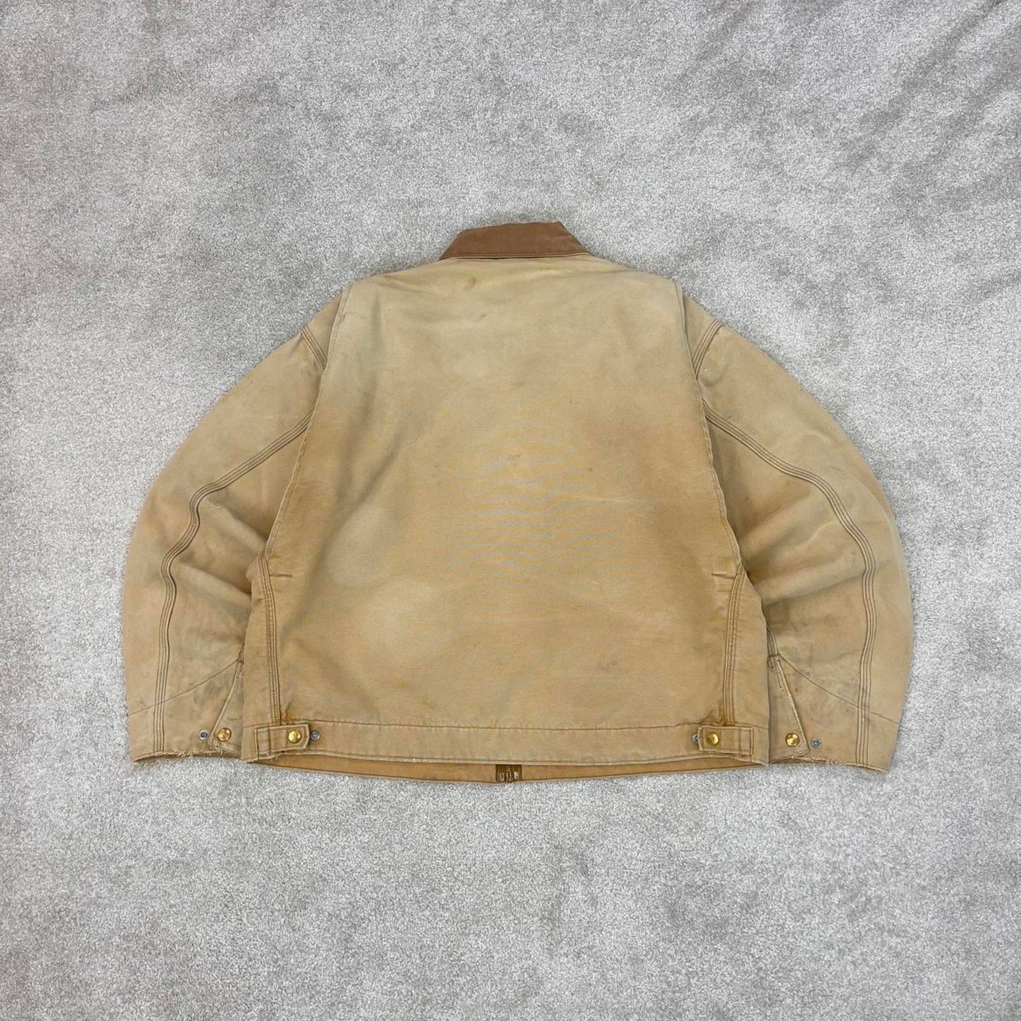 Vintage tan Carhartt Detroit jacket XL blanket lined boxy cropped fit