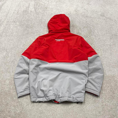 00s Nike jacket y2k style Medium men's red grey full zip padded windbreaker coat technical