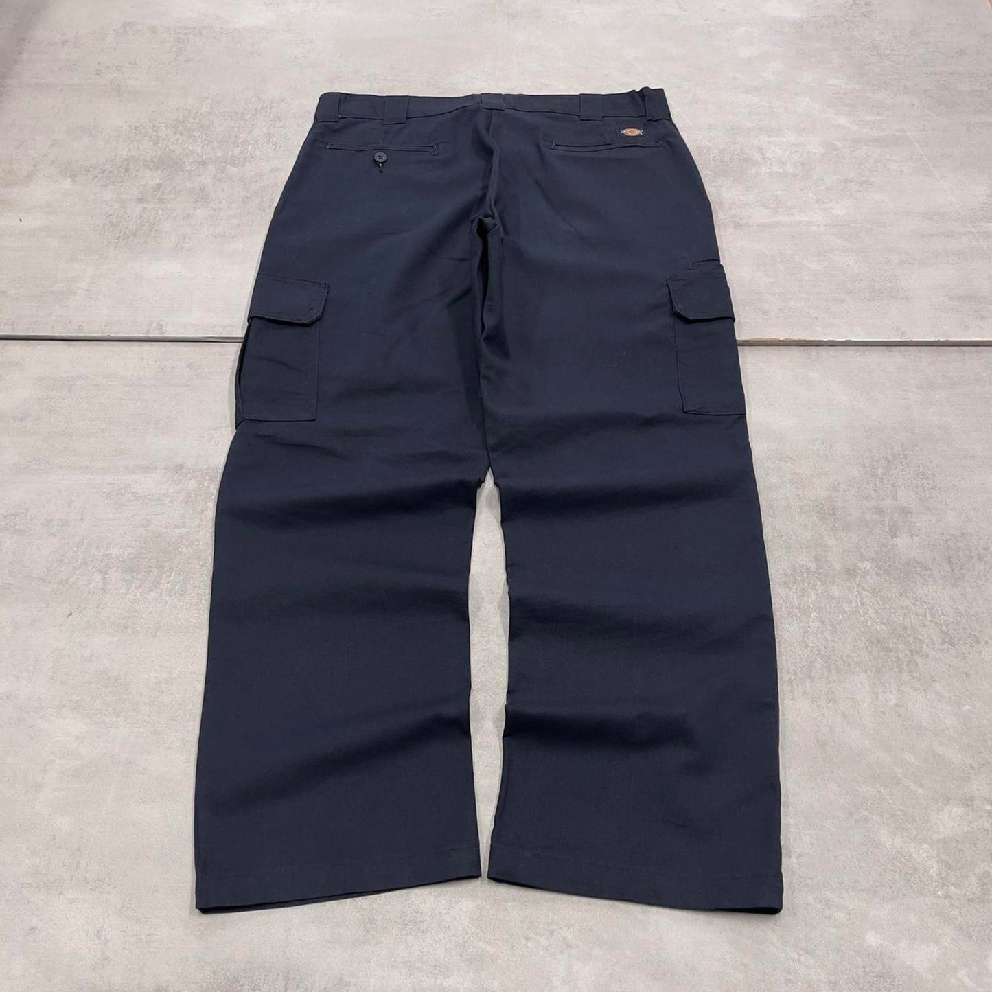 Baggy Dickies cargo pants W36L30 navy twill style chino cargo trousers skater style