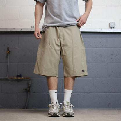 Extra baggy Dickies shorts carpenter khaki Twill chino skater style shorts wide long leg