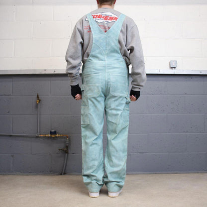 Vintage Carhartt dungarees women’s medium 8/10 bleached blue overalls utility worker festival