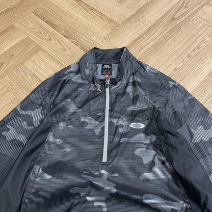Y2K Oakley camo jacket lightweight technical Half zip thin autumn pull over coat