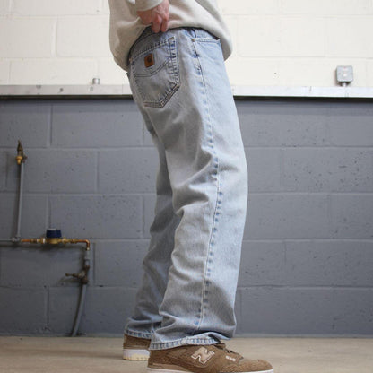 Vintage Carhartt jeans denim skate style workwear pants lightwash blue
