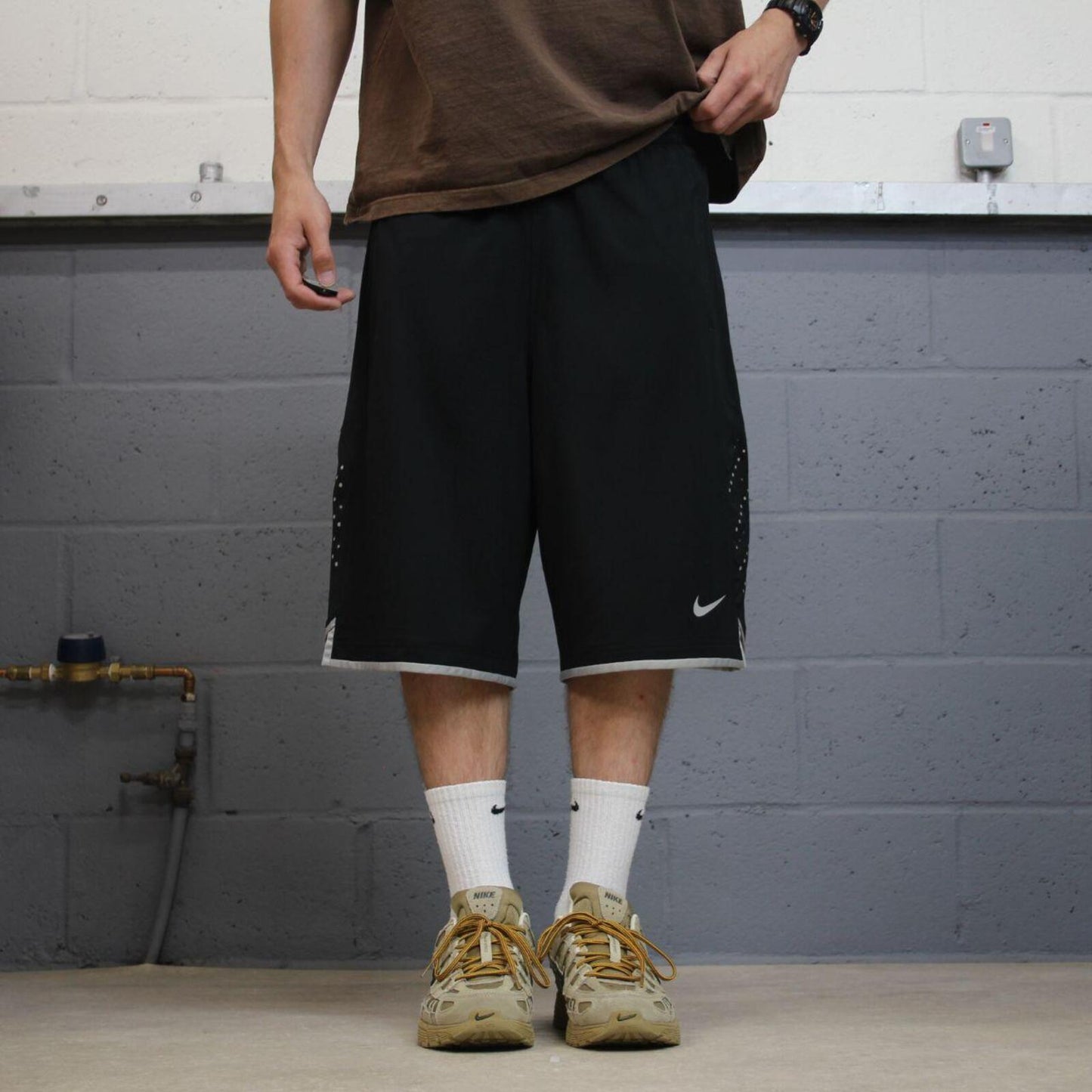 Baggy Nike sports shorts Dri-Fit black Basketball style comfy loose floaty summer festival shorts