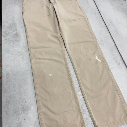 Mens Carhartt carpenter pants W32 L34 beige relaxed skater style cargos