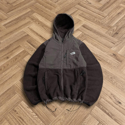 North Face Denali fleece brown Women's TNF full zip hooded paneled autumn technical Polartec fleece