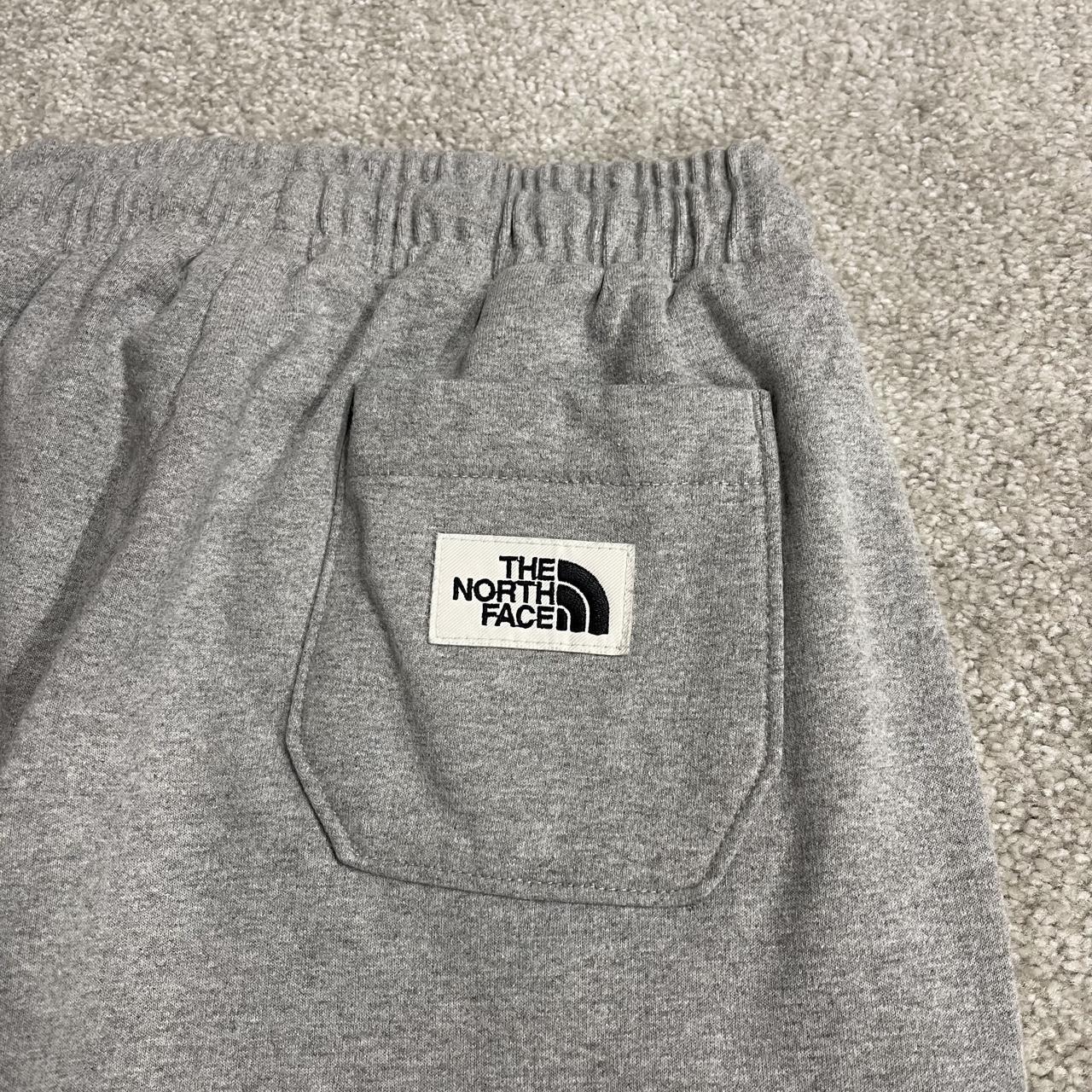 Y2K grey North Face joggers TNF sweat pants cuffed jogging bottoms patch logo