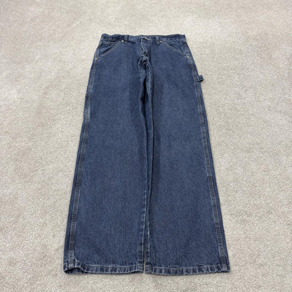 Wrangler carpenter jeans y2k blue W29L30 Loose straight leg skater style utility workwear trousers
