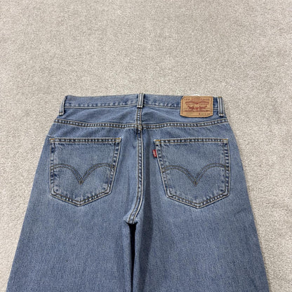 Levi’s 550 jeans Y2K blue relaxed denim Levi’s loose leg 2000s style pants red tab logo