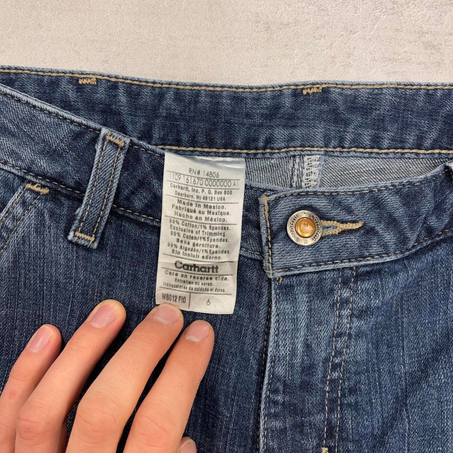 Carhartt jorts size 6 W30