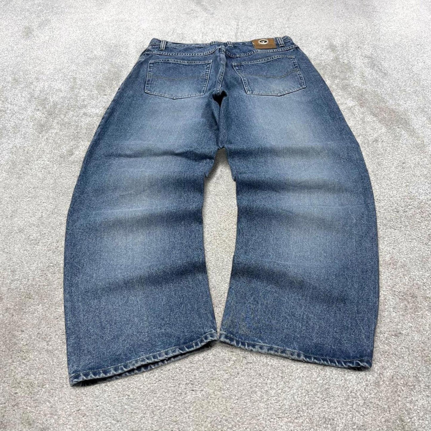 Tuff baggy jeans W36L32 loose wide leg blue denim y2k style skater pants casual wear autumn