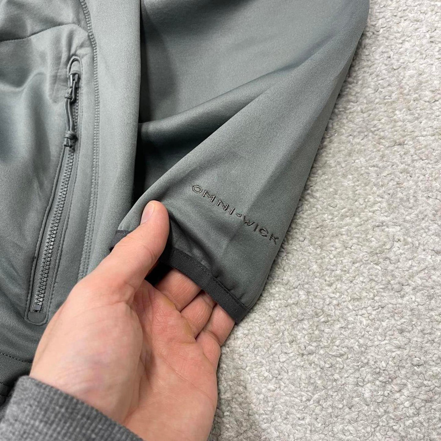 00s grey Columbia soft shell technical fleece XL men's y2k style grey full zip autumn outdoors