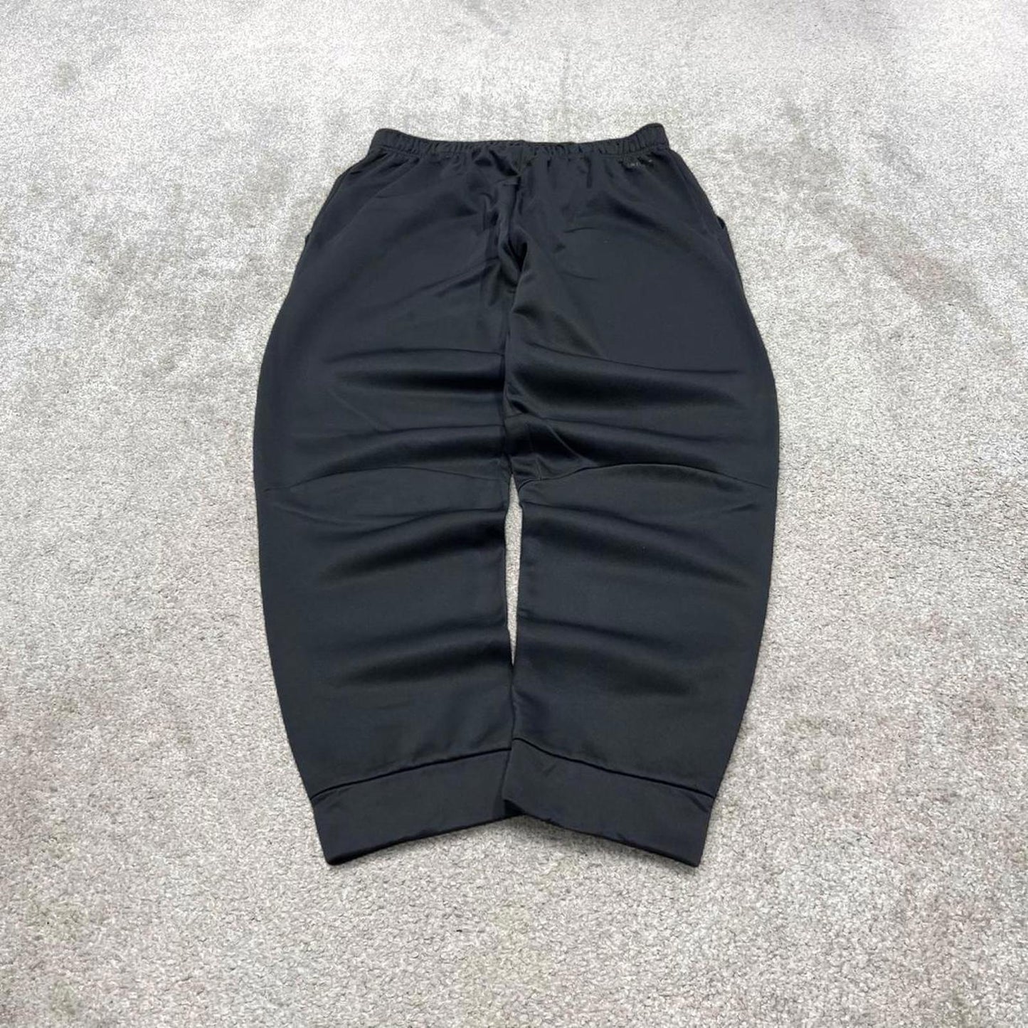 Vintage y2k Nike tracksuit bottoms black Dri-fit swoosh logo drawstring track pants